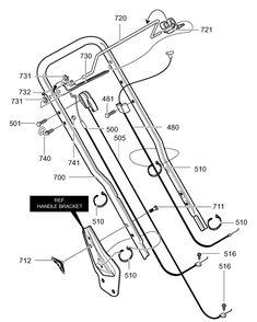 Part Location Diagram of 1101135 Murray HANDLE